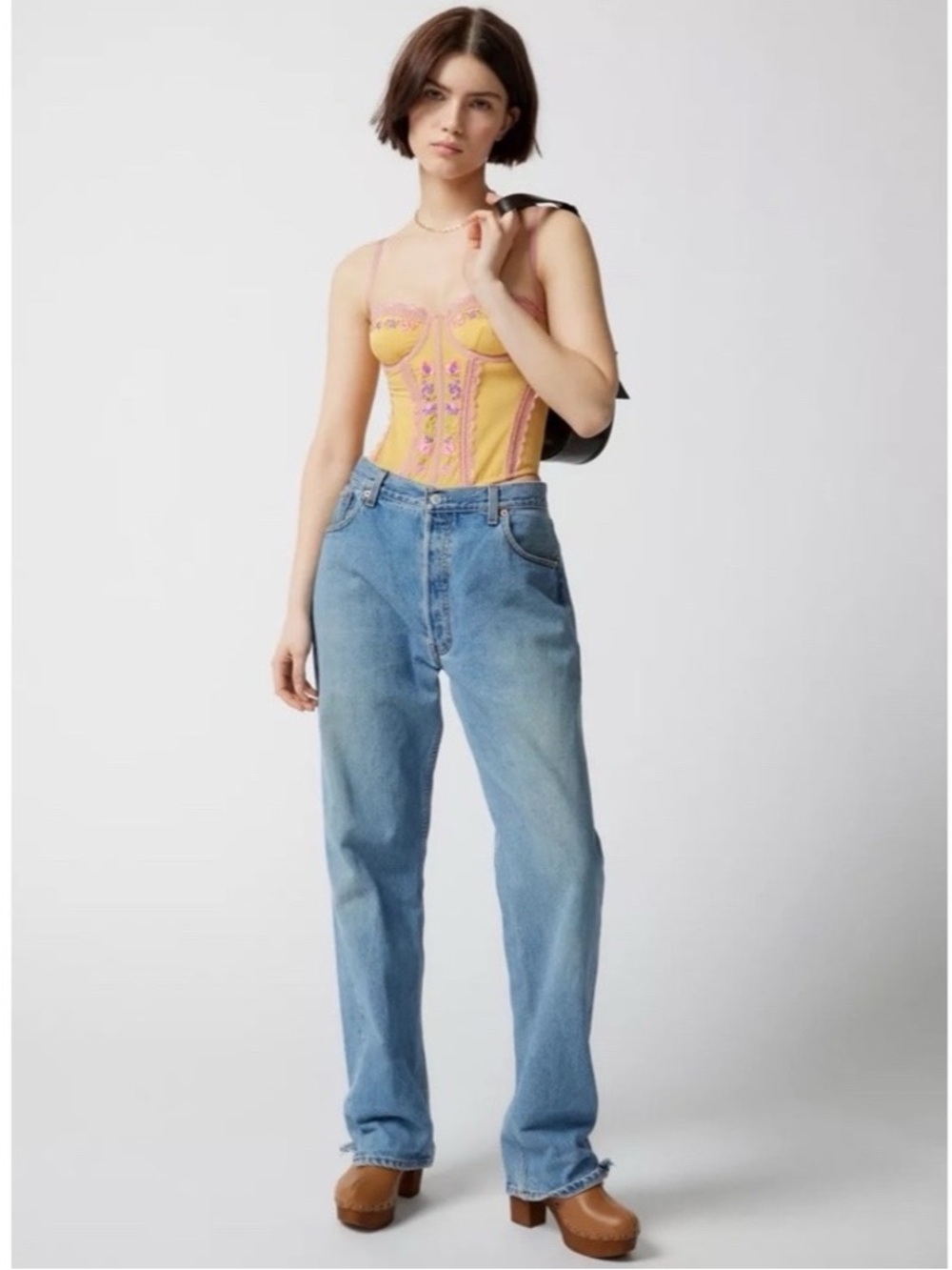 NEW Urban Outfitters Out From Under Divine Modern Love Embroidered Corset - Picture 5 of 7